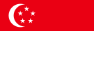 Флаг Сингапур. Флаг государства, страны Сингапур.
