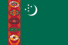 Флаг Туркменистан. Флаг государства, страны Туркменистан.
