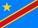 Флаг Конго-Киншаса. Флаг государства, страны Конго-Киншаса.